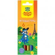 Фломастеры 06цв Мульти-Пульти, Енот в Франции, смываемые, картон, европодвес 1/24