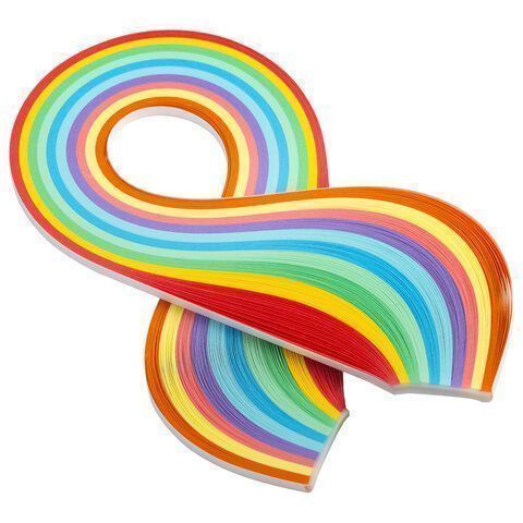 Бумага для квиллинга РАДУГА, 10 цв., 200 полос, 3мм*300мм, 80г/м, ОСТРОВ СОКРОВИЩ (вывод)