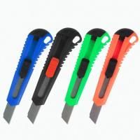 Нож канцелярский 18мм универсальный фиксатор европодвес Brauberg 1/