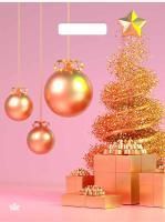 НГ Пакет с вырубной ручкой (31х40)-60 Розовый шик 50/500