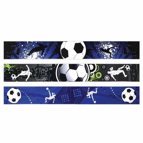 Закладки для книг с магнитом набор 6шт блестки 25x196мм ФУТБОЛ ЮНЛАНДИЯ 1/10/150