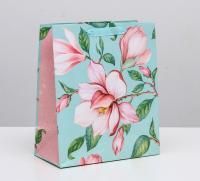Пакет подарочный бумажный (23х27х11,5) ламинир Магнолия 1/6