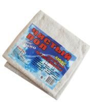 Тряпка для мытья пола (60х80) белая оверлок 180гр/м2 ХПП (1шт) 1/50