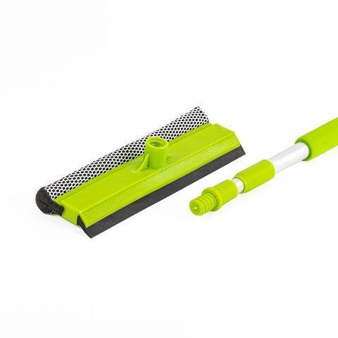 Швабра для мытья окон 25см алюмин.телескоп.ручка 50-90см (стяжка, губка, ручка) ЛЮБАША 1/24