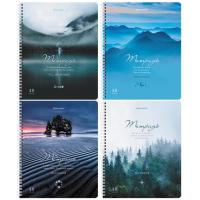 Тетрадь 48л А5 клетка гребень обложка картон Nature BRAUBERG 1/4/96