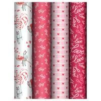 Бумага подарочная 70х100см 80г/м ассорти Meshu Love 1/52