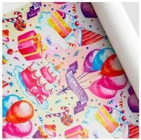 Бумага упаковочная 68,5х100см Лучший день Интерпак 1/50