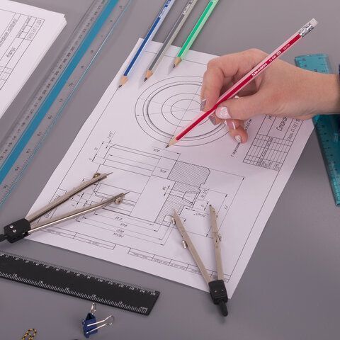 Карандаш ч/гр НВ с ластиком дерево корпус ассорти G-100 BRAUBERG 1/72