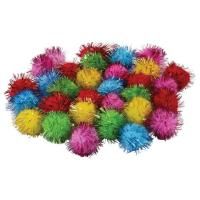 Помпоны 25мм 30шт 5цв БЛЕСТЯЩИЕ ОС