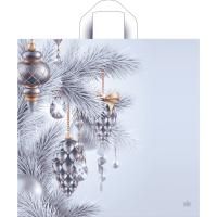 НГ Пакет с петлевой ручкой (42х44)-70 Серебряное сияние ТИКО 50/300