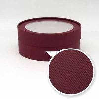 Коробка шайба с прозр. крышкой 21х7,5см винный лён