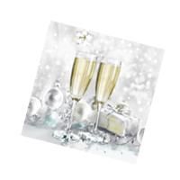 НГ Салфетки (33х33) 3-сл Брызги шампанского (20) 1/12