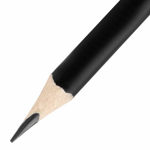 Карандаш ч/гр HB трехгранный, черный с рисунком, без резинки BRAUBERG Black&White 1/12/144