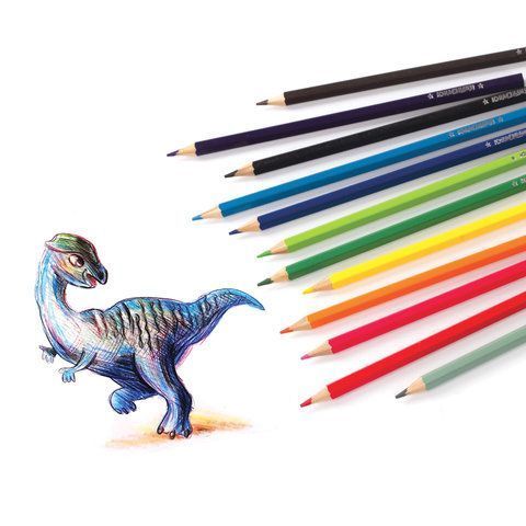 Карандаши цветные 12цв акварельные шестигранные ЮНЛАНДИЯ Юный Волшебник 1/12