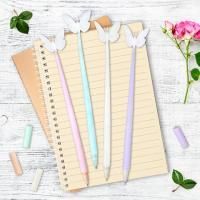 Ручка фигурная БАБОЧКА силикон.корп ассорти, синяя