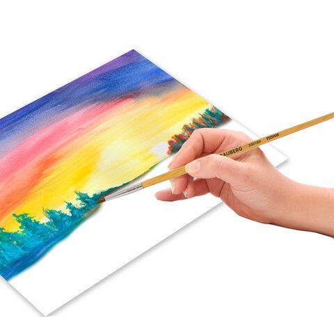 Кисть пони круглая №3 BRAUBERG 1/30/2400