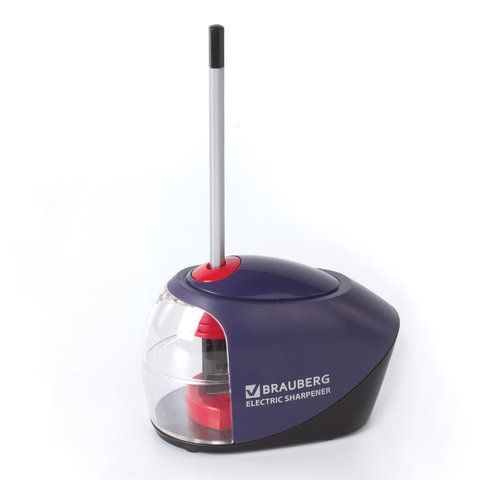 Точилка электрическая питание от 4 батареек АА, спиралевидное лезвие BRAUBERG Delta 1/8/32