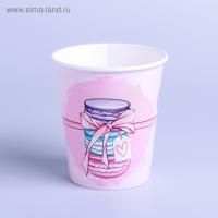 Стакан бумажный 250мл Пироженки 10/960
