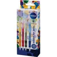 Ручка шариковая автомат синяя 0,7мм линия корпус ассорти Opal Centrum 1/12/144