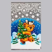 НГ Пакет подарочный (25х40) полипропилен мет+рис Лесник 100/2000