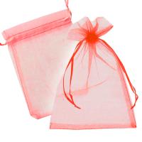 Подарочный мешок текстильный ОРГАНЗА КРАСНЫЙ 9х12см 25/250