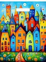 Пакет с вырубной ручкой (31х40)-30 Сочные краски 50/1300