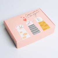 Подарочная коробка 21х15х5см Лапки 1/1