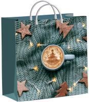 НГ Сумка пластиковая (30х30)-140 Новогодний капучино ТИКО 1/40