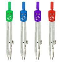 Циркуль 125мм для средних классов GLOBUS металлический, цвет ассорти, чехол ПВХ 1/24/48