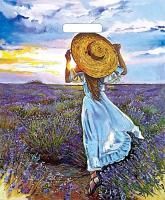 Пакет с вырубной ручкой (38х45)-50 Лавандовое поле 50/500