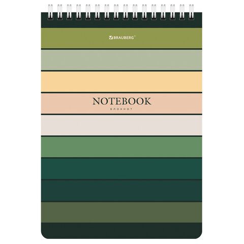 Блокнот А5 (146х205мм) 60л гребень, картон, клетка BRAUBERG Classic 1/4/80