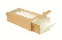 Коробка для сладостей с окном 180х105х55мм картон ECO MB 12 DoECO 50/300