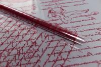 Ролик 70см х8м пленка полипропилен Пушкинские строки красный 1/10 