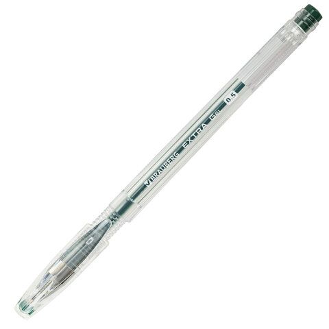 Ручка гелевая зеленая 0,5мм линия 0,35мм BRAUBERG EXTRA 1/12