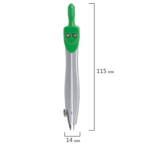 Циркуль 115мм чехол, классный BRAUBERG Klasse 1/10