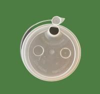 Крышка для бумажных стаканов d 90 мм с питейником флип-топ прозрачная матовая 50/1000