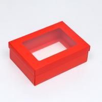 Подарочная коробка 21х15х7см Красная 1/250