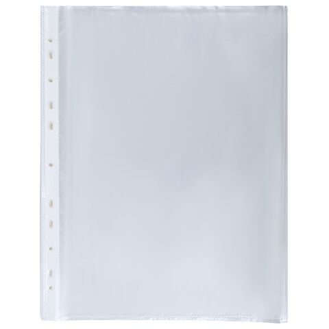 Перфофайлы А4 40мкм гладкие 100шт BRAUBERG STANDARD 1/30