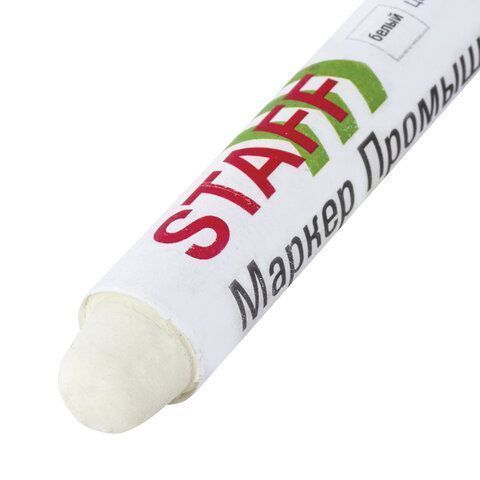 Маркер для шин и резины белый ПМ-100/Ш твердый STAFF 1/12/144