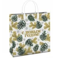 НГ Сумка пластиковая (30х30)-150 Белая зима Интерпак 1/40