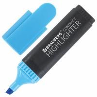 Текстмаркер голубой 1-5мм скошенный наконечник BRAUBERG CONTRACT 1/10