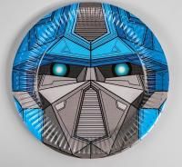 Тарелка картон с рисунком d-180 Робот 10/10