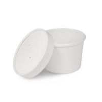 Крышка для супницы 300/500мл d-100мм белая OSQ ROUND BOWL kraft lid 100 30/600