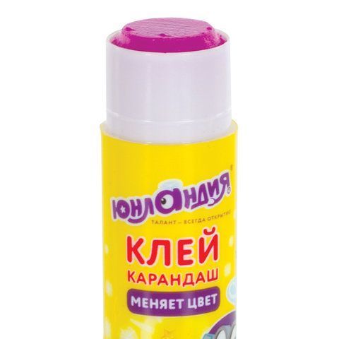 Клей-карандаш 15г обесцвечивающийся цветной ЮНЛАНДИЯ 1/20/480