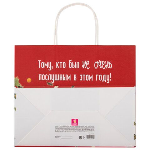 НГ Пакет подарочный крафтовый (28х24х14) Котики ЗОЛОТАЯ СКАЗКА 1/24/144