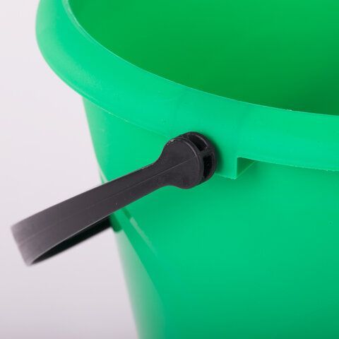 Ведро 6л без крышки пластик пищ с глянцевым узором мерное зеленое LAIMA 1/25 (клиент)