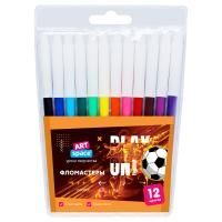 Фломастеры 12цв ПВХ европодвес ArtSpace Футбол 1/12