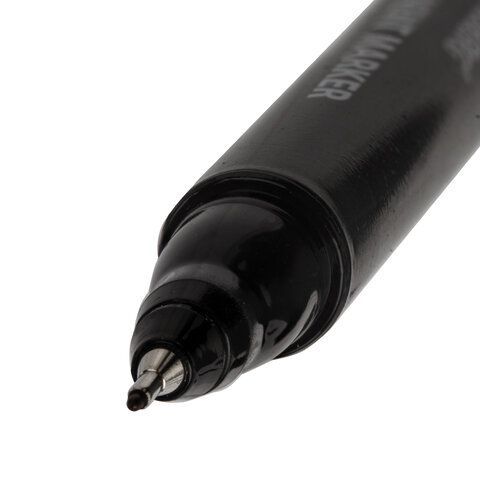 Маркер перманентный черный 0,8/3мм двусторонний наконечники Double BRAUBERG 1/12