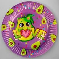 Тарелка картон с рисунком d-180 Авокадо 10/10