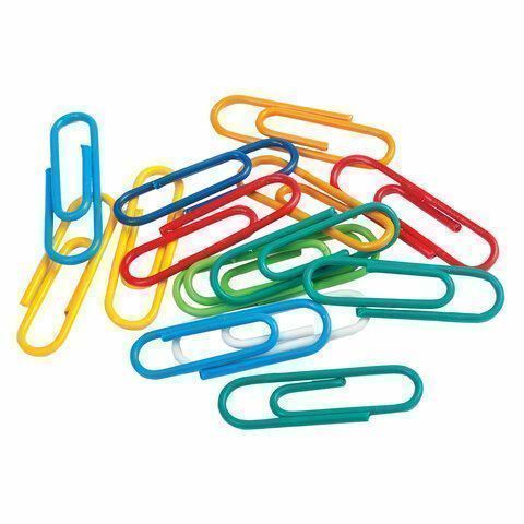 Скрепки 28мм 70шт цветные STAFF эконом 1/30